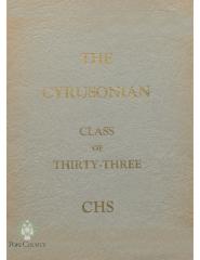 Cyrus High School 1933 yearbook "The Cyrusonian" Cyrus, Minnesota