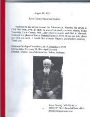 Solomon Greeley Service Records