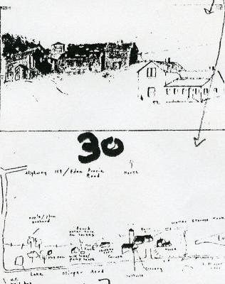 Drawing of Olinger Farm