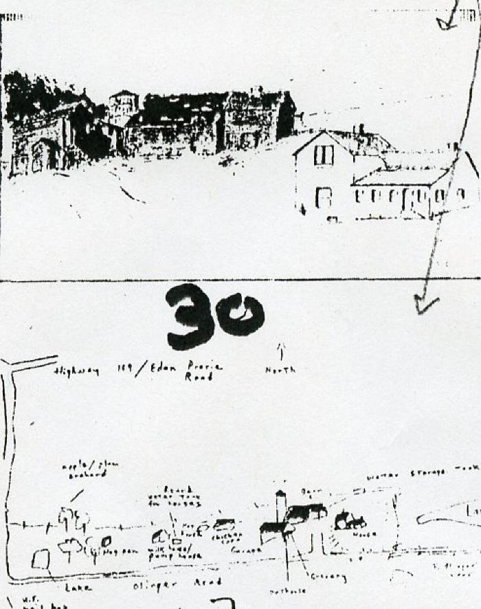 Drawing of Olinger Farm