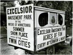 Excelsior Amusement Park advertising vehicle, c1950