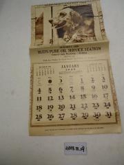 Bud's Pure Oil Service Station Advertising Calendar
