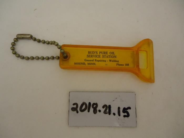 Key Chain Advertising Bud's Pure Oil Service Station