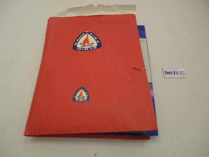 Red Folder with Camp Fire Girls Logo