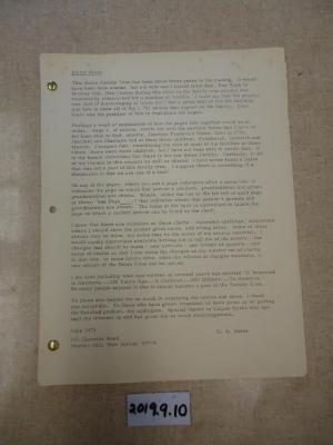 Family History, G. A. Beise