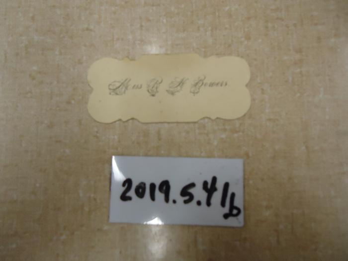 Miss R. H. Bowers' Calling Card