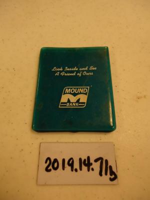 Mirror Case Advertising for Mound Bank
