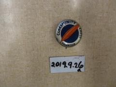 Community Chest Volunteer Pinback Button