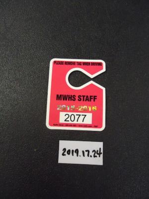 MWHS Staff Parking Tag