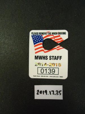 MWHS Staff Parking Tag