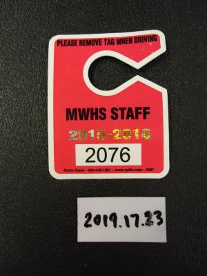 MWHS Staff Parking Tag