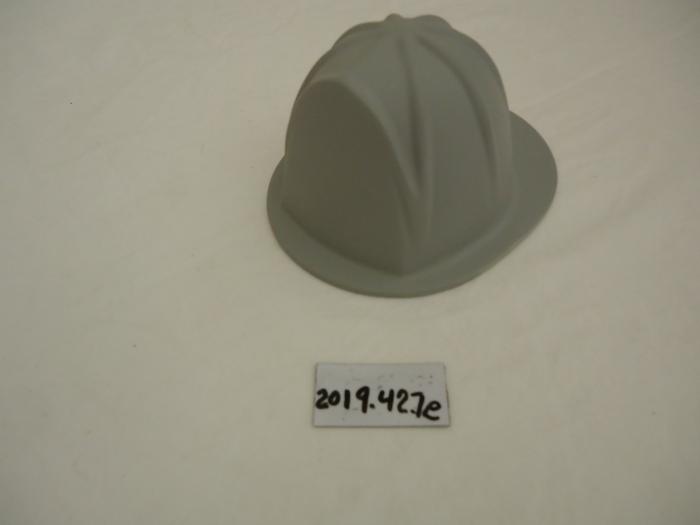 Plush Teddy Bear Fire Hat Prototype, Gray