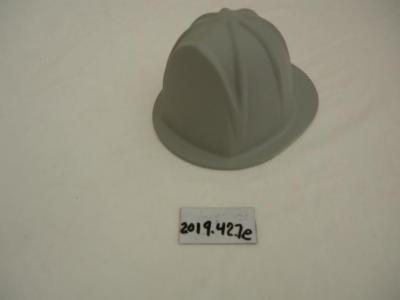 Plush Teddy Bear Fire Hat Prototype, Gray