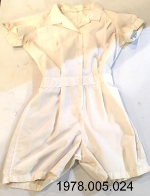 White Girl's School Gym Suit