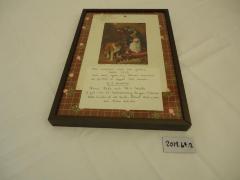 Framed Calendar Illustration with Information on Business