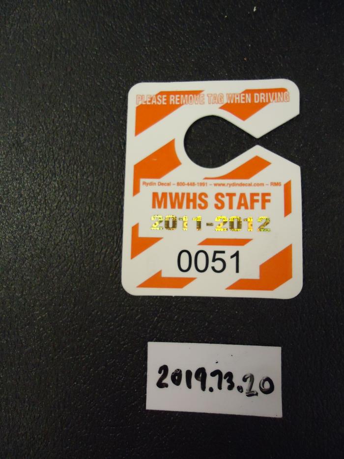 MWHS Staff Parking Tag