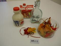 Maple Syrup Containers with Silk Leaves