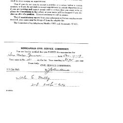 Minneapolis Fire Personnel Ole Mitby Civil Service Commission Fire Motor Operator 