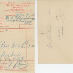 Veteran Volunteer Fireman's Association correspondence receipt