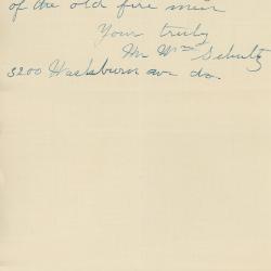 Veteran Volunteer Fireman's Association correspondence circa early 1900s