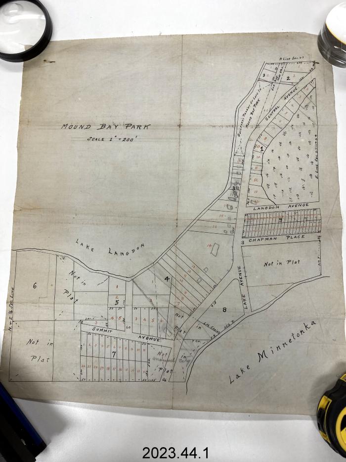 Plat Map of Mound Bay Park, Mound, MN