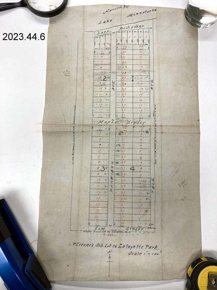 Plat Map of L. P. Crevier's Subdivision, Lafayette Park, Mound, MN