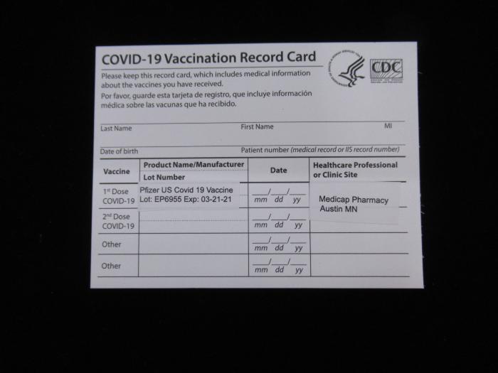 Covid-19 Vaccination Card