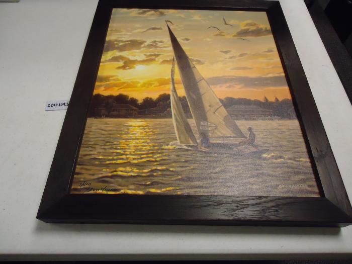 Framed, Limited Edition Print Bruce Miller Sunset at Surfside