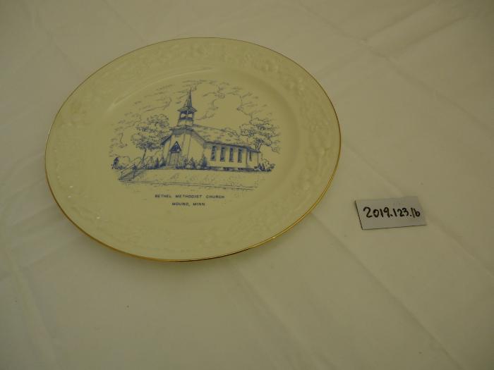 Commemorative Plate, Bethel Methodist Church