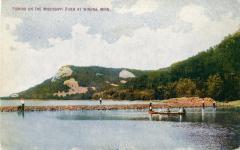 Mississippi River Postcard, Winona, Minnesota