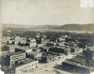 Aerial View of Winona, Minnesota, 1900