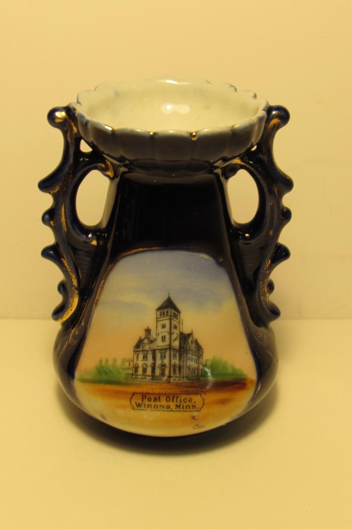 Post Office Souvenir Vase, Winona, Minnesota
