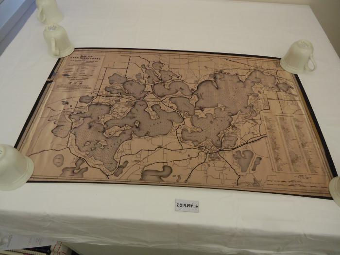 Advertising Map of Lake Minnetonka by Streater Lumber Co.