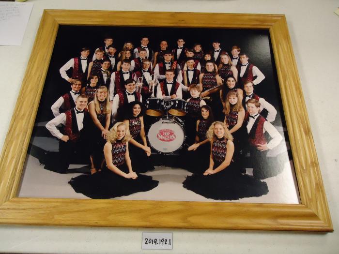 Framed Photograph of Pop Singers