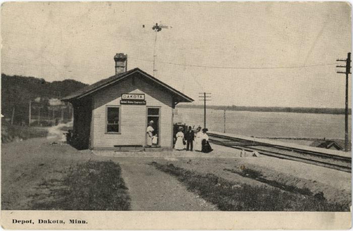 Exterior View of the Depot, Dakota, Minnesota