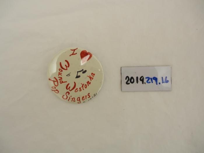 Pinback Button, Mound Westonka Pop Singers