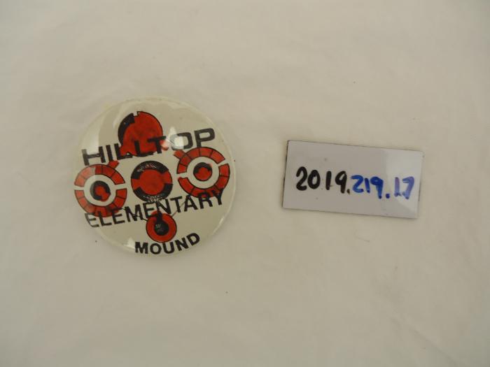 Pinback Button, Hilltop Elementary, Mound