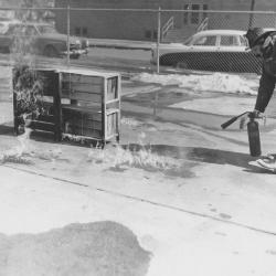Minneapolis Fire Training Demonstration Fire Extinguisher circa 1960