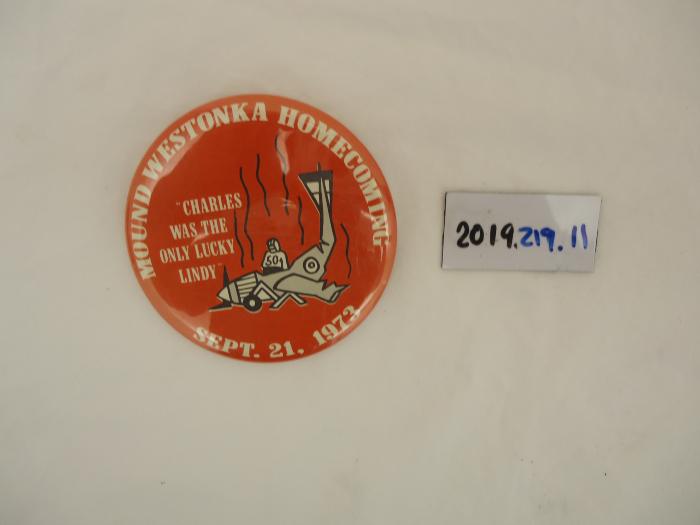 Pinback Button, Mound Westonka Homecoming, 1973