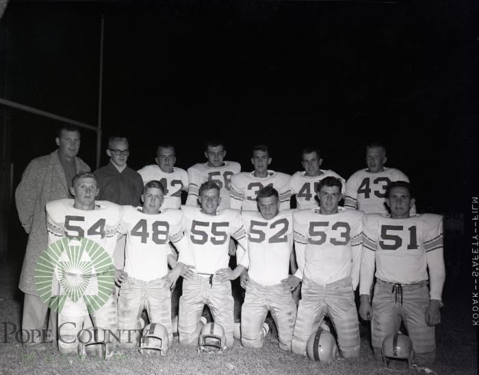 1956 Glenwood Lakers Football Team last game. Glenwood, Minnesota