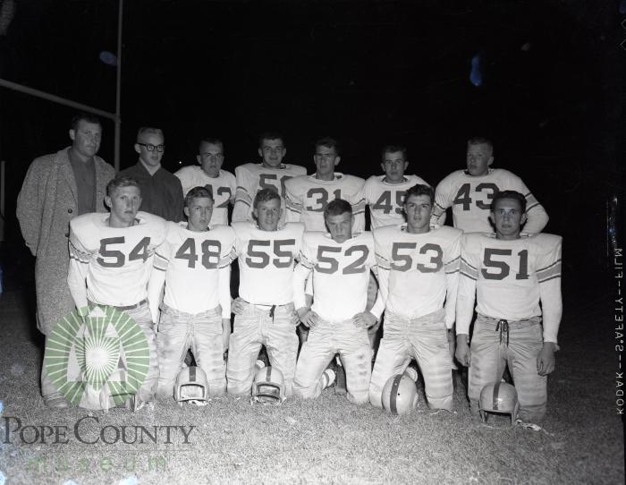 1956 Glenwood Lakers Football Team last game. Glenwood, Minnesota
