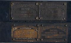 Data Plates from Fairbanks-Morse Generator and Alternator (2)