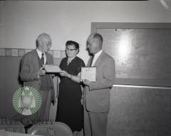B, K, Savre presents good fellows award
