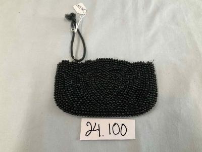 Black Beaded Clutch Purse
