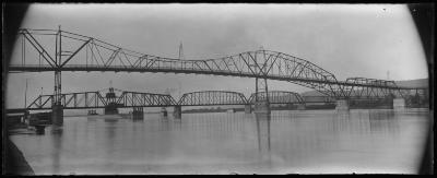 Panoramic View of the High Wagon Bridge and the Chicago & Northwestern Railway Bridge
