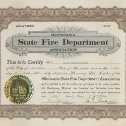 MSFDA Honorary Life Certificate Matt Koelndorfer