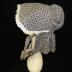 Black and white daisy print bonnet 
