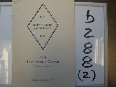 Willmar, First Presbyterian Church, 75th Anniversary (3 copies)