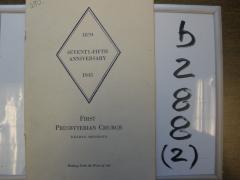 Willmar, First Presbyterian Church, 75th Anniversary (3 copies)
