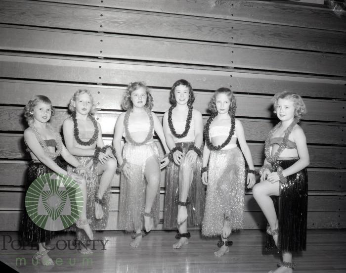 Glenwood Girl Scout hula routine. Glenwood, Minnesota